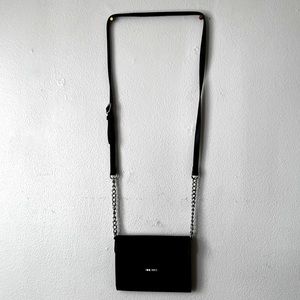 Nine West Clutch / Shoulder Bag - Black with Chain Detail